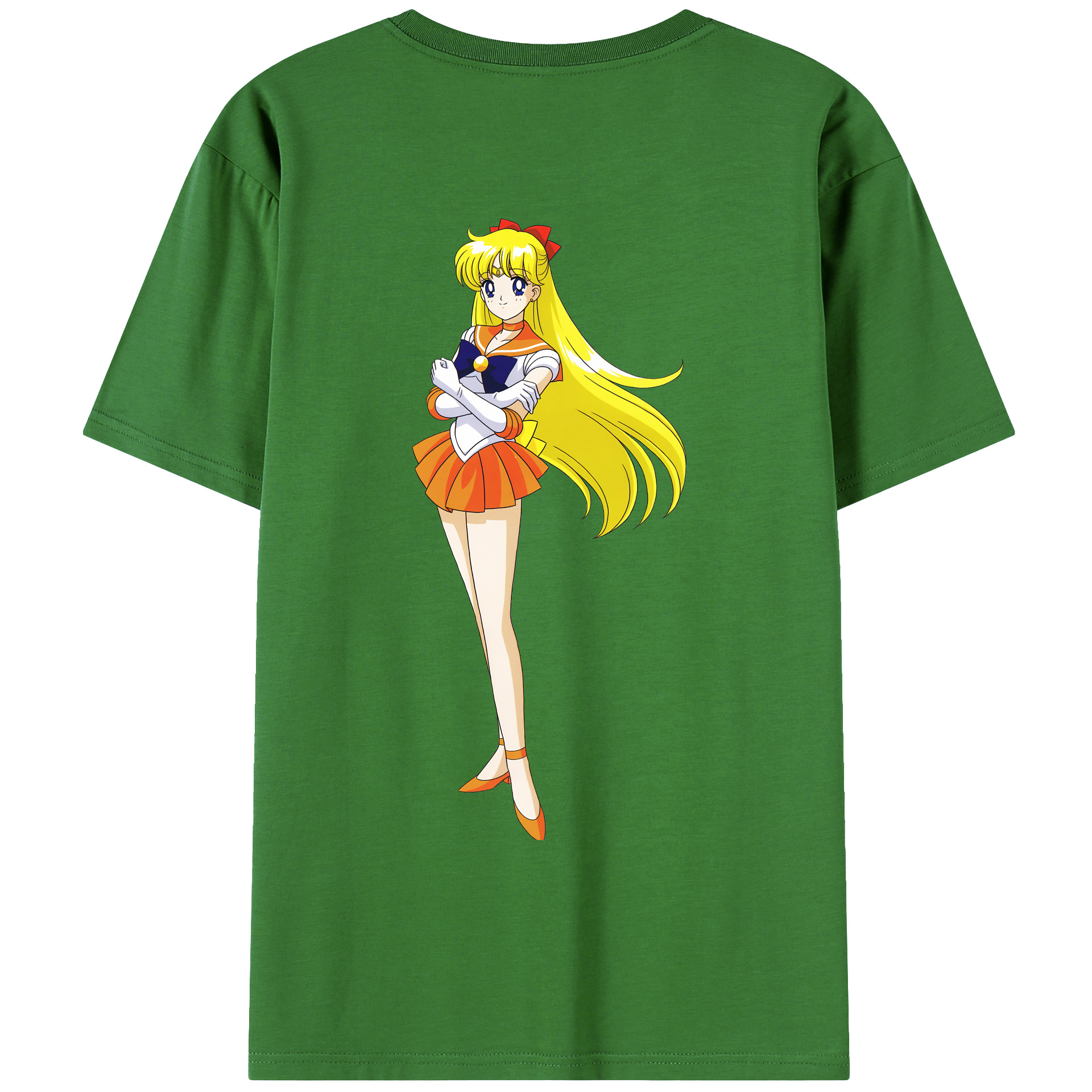 （画像用） 美少女戦士セーラームーン 愛野 美奈子 あいの みなこ Sailor Moon Aino Minako レディース半袖Tシャツ(バックプリント)
